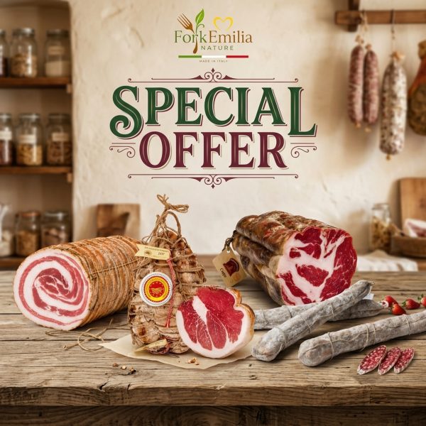 „Scala Reale“ – Spitzenklasse der emilianischen Wurstmacherkunst – Culatello di Zibello halbiert, Coppa halbiert, Pancetta am Stück, ganze Salame